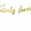 PartyDeco Lovely Swan Gold Script Garland