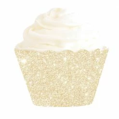 Illume Partyware Gold Glitter Cupcake Wrappers
