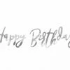 PartyDeco Silver Happy Birthday Bunting Paper Garlands + Buntings