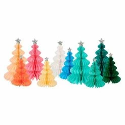 Meri Meri Party Rainbow Forest Honeycomb Decorations - Set Of 10