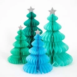 Meri Meri Party Rainbow Forest Honeycomb Decorations - Set Of 10