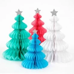 Meri Meri Party Rainbow Forest Honeycomb Decorations - Set Of 10
