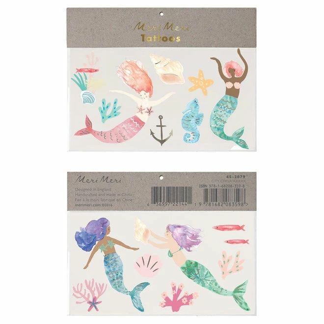 Meri Meri Party Party Props + Tattoos Mermaid Temporary Tattoos 3 Meri Meri Party Party Props + Tattoos Mermaid Temporary Tattoos