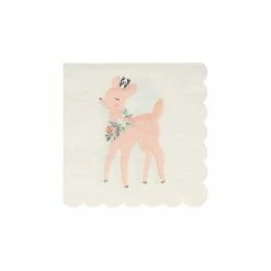 Meri Meri Party Pastel Deer Napkins 16pk Napkins - Prints + Shapes