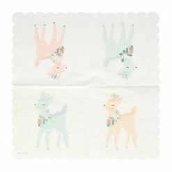 Meri Meri Party Pastel Deer Napkins 16pk Napkins - Prints + Shapes