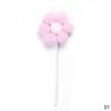 Favor Lane Daisy Flower Pom Pom Cake Topper - Pastel Pink