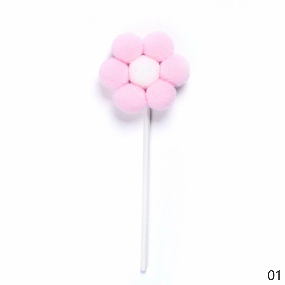 Favor Lane Daisy Flower Pom Pom Cake Topper - Pastel Pink 3 Favor Lane Daisy Flower Pom Pom Cake Topper - Pastel Pink