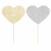 Illume Partyware Glitter Heart Cupcake Toppers