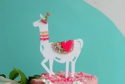 Kiki Sprinkles Hey Party Llama Cake Topper - PINK 8 Kiki Sprinkles Hey Party Llama Cake Topper - PINK