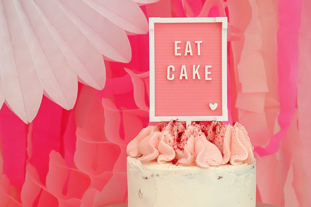 Kiki Sprinkles Bridal Shower/Hens Party Letter Board Cake Topper - EAT CAKE 3 Kiki Sprinkles Bridal Shower/Hens Party Letter Board Cake Topper - EAT CAKE