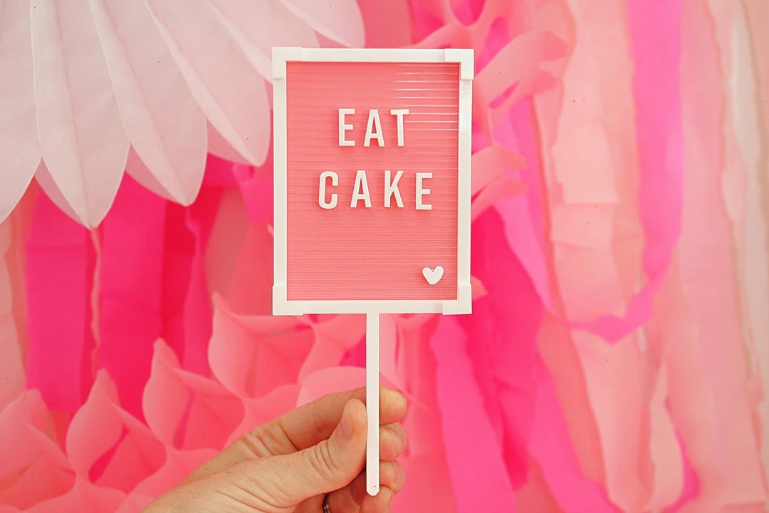 Kiki Sprinkles Bridal Shower/Hens Party Letter Board Cake Topper - EAT CAKE 4 Kiki Sprinkles Bridal Shower/Hens Party Letter Board Cake Topper - EAT CAKE