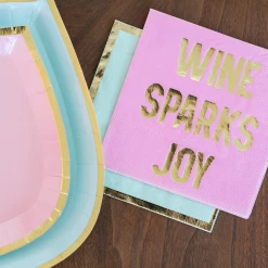 Jolity & Co Wedding Tableware Wine Sparks Joy Cocktail Napkins