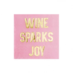 Jolity & Co Wedding Tableware Wine Sparks Joy Cocktail Napkins