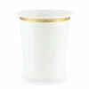 Favor Lane White Gold Rimmed Paper Cups WEDDINGS