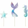 PartyDeco Mermaid Party Cake Toppers 2 PartyDeco Mermaid Party Cake Toppers