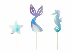 PartyDeco Mermaid Party Cake Toppers