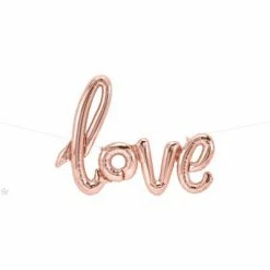 Favor Lane Foil Rose Gold Script 'love' Balloon