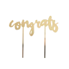 Harlow + Grey WEDDINGS Gold Acrylic 'Congrats' Cake Topper
