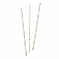 Favor Lane Paper Straws - Foil Gold Star