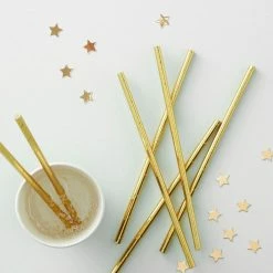 Favor Lane Paper Straws - Gold Foil