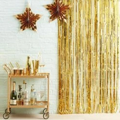 Favor Lane Gold Fringe Curtain Backdrop WEDDINGS