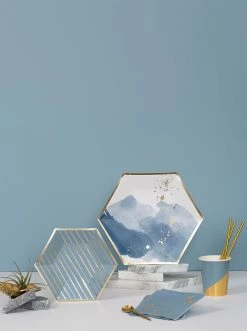 Harlow + Grey WEDDINGS Malibu - Blue Colorblock Paper Cups