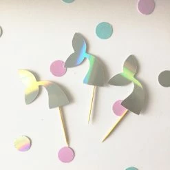Little Glitter Co Cupcake + Food Toppers Mermaid Tail Cupcake | Food Toppers