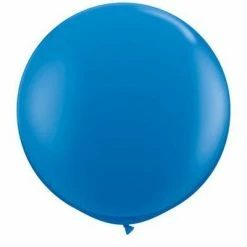 Qualatex 90cm Jumbo Round Balloon - Dark Blue 75cm + 90cm Round Latex Balloons