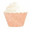 Illume Partyware Rose Gold Glitter Cupcake Wrappers