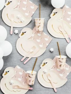 PartyDeco Lovely Swan Paper Napkins