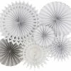 My Minds Eye Winter White Paper Fan Set