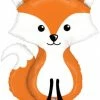 Favor Lane Jumbo Woodland Fox Shape Balloon Shape + Novelty Foil Balloons