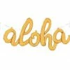 Favor Lane Gold Script 'aloha' Balloon Letter + Word Balloons