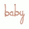 Favor Lane Foil Rose Gold Script 'Baby ' Balloon Letter + Word Balloons