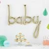 Favor Lane Foil Gold Script 'Baby ' Balloon