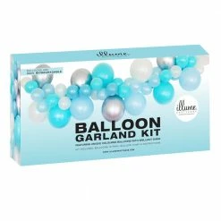 Illume Partyware Balloon Garland Kit DIY - Blue + Silver DIY Balloon Garland Kits