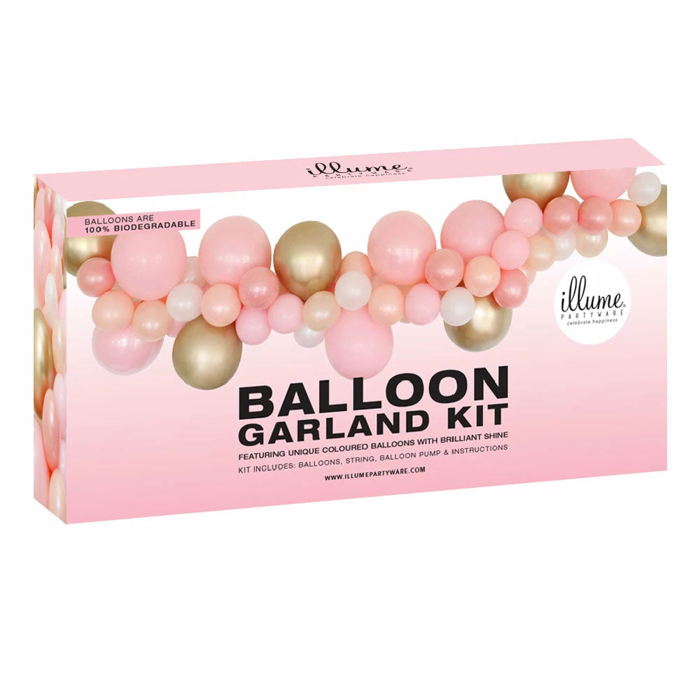 Illume Partyware Balloon Garland Kit DIY - Pink + Gold Wedding Decorations 4 Illume Partyware Balloon Garland Kit DIY - Pink + Gold Wedding Decorations