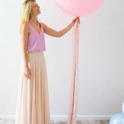Illume Partyware Balloon Tail - White, Gold + Pink WEDDINGS