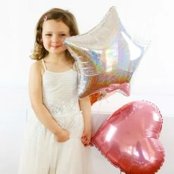 Illume Partyware Holographic Foil Star Balloon Shape + Novelty Foil Balloons