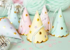 PartyDeco Pastel + Star Party Hats