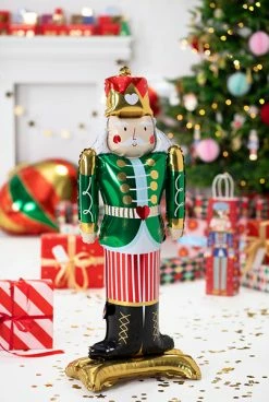 PartyDeco Standing Nutcracker Foil Shape Balloon Shape + Novelty Foil Balloons