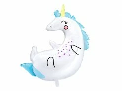 PartyDeco Pastel Unicorn Foil Balloon Shape + Novelty Foil Balloons