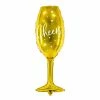 PartyDeco Jumbo Flute Glass Shape Foil Balloon
