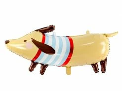 PartyDeco Jumbo Dachshund Foil Balloon Shape + Novelty Foil Balloons