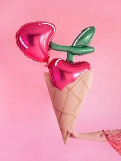 PartyDeco Foil Cherry Balloon Shape + Novelty Foil Balloons 11 PartyDeco Foil Cherry Balloon Shape + Novelty Foil Balloons