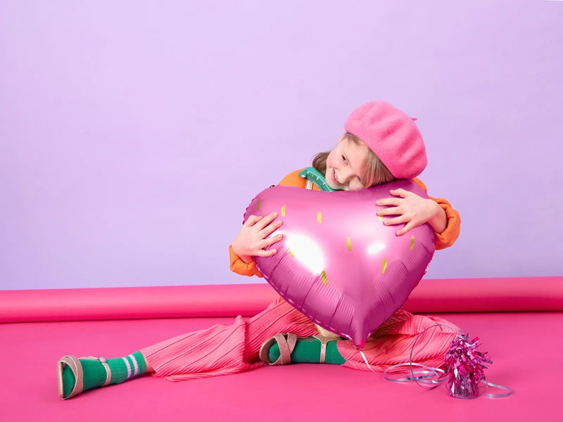 PartyDeco Shape + Novelty Foil Balloons Foil Strawberry Balloon 5 PartyDeco Shape + Novelty Foil Balloons Foil Strawberry Balloon