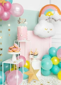 PartyDeco Dreamy Cloud Foil Balloon Shape + Novelty Foil Balloons