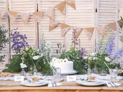 PartyDeco Kraft Rustic Boho Banner Wedding Decorations