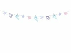 PartyDeco Paper Garlands + Buntings Narwhal Under The Sea Garland Kit