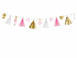 PartyDeco Pink Christmas Paper Garland Kit
